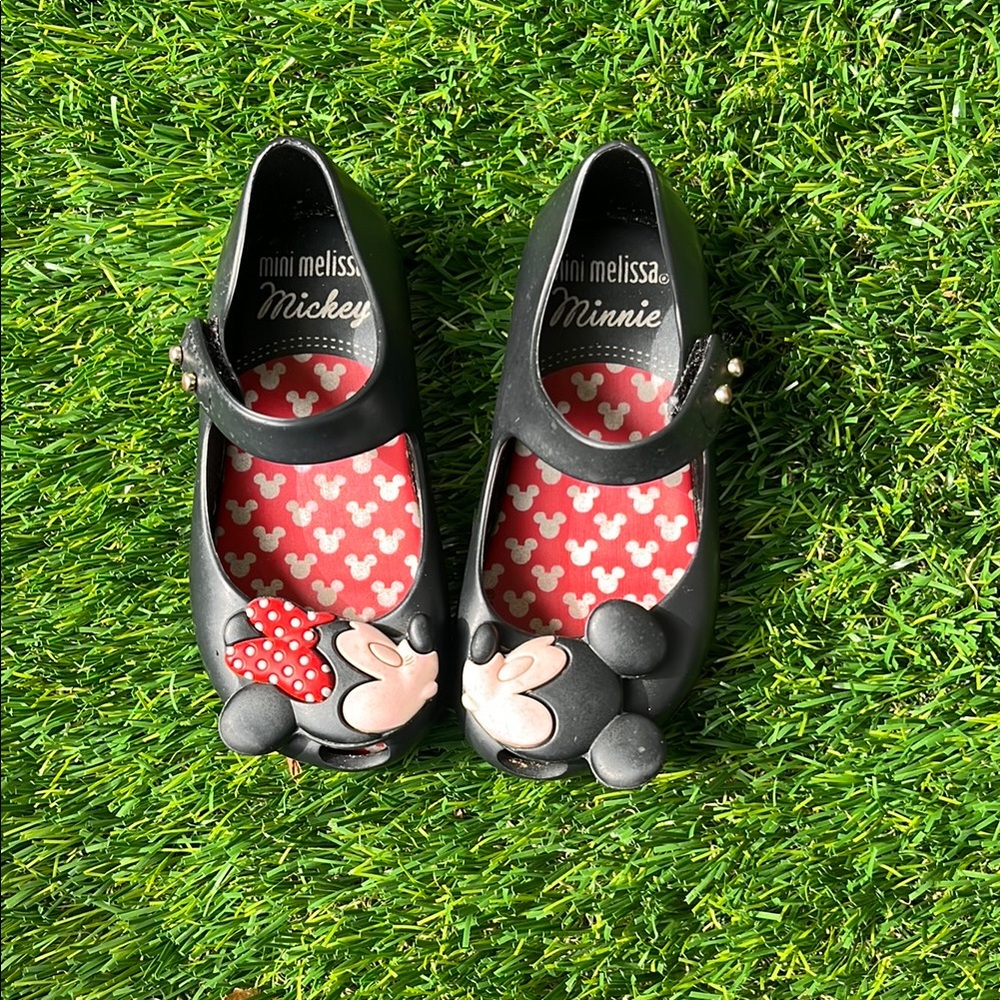 Mini Melissa Kids' Black Minnie Mouse Shoes